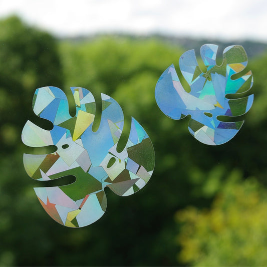 Monstera Blätter | 2er Set selbstklebende Sonnenfänger Sticker - Intricat