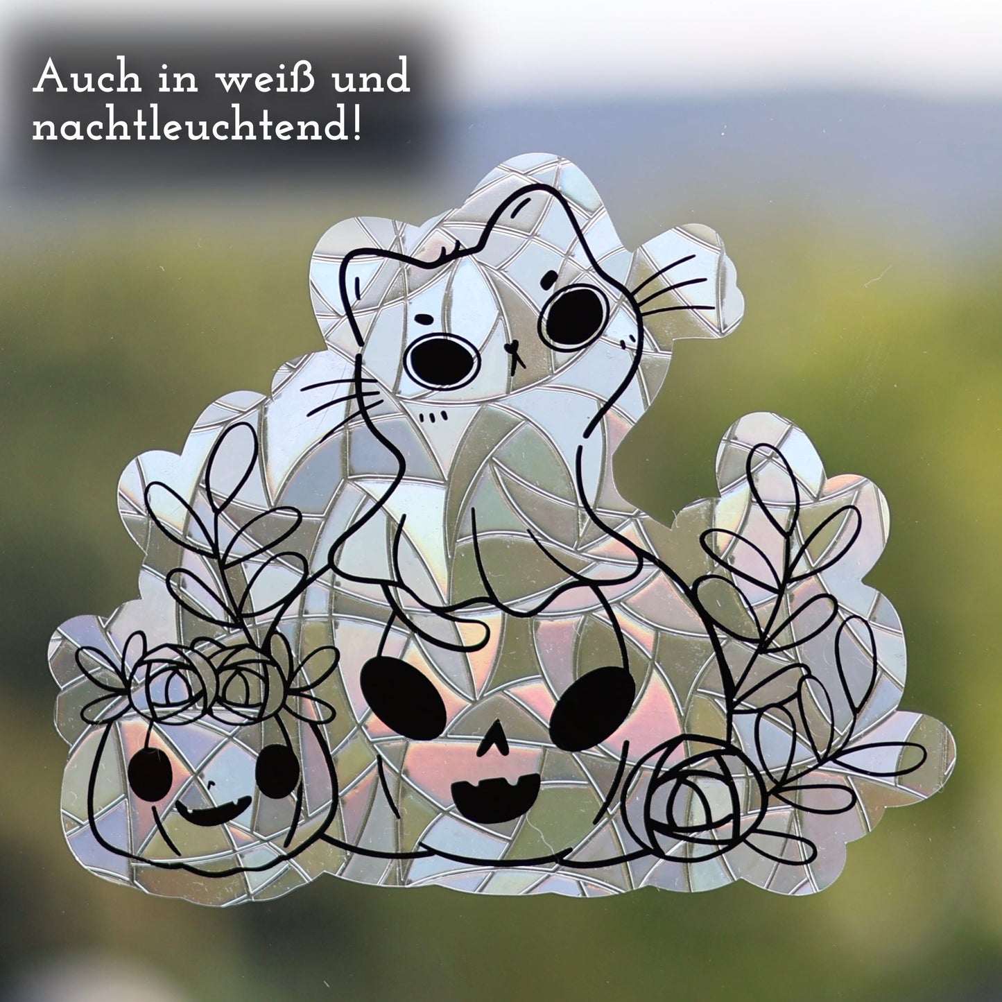 Geisterkatze | Statischer Sonnenfänger - Intricat