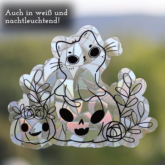 Geisterkatze | Statischer Sonnenfänger - Intricat