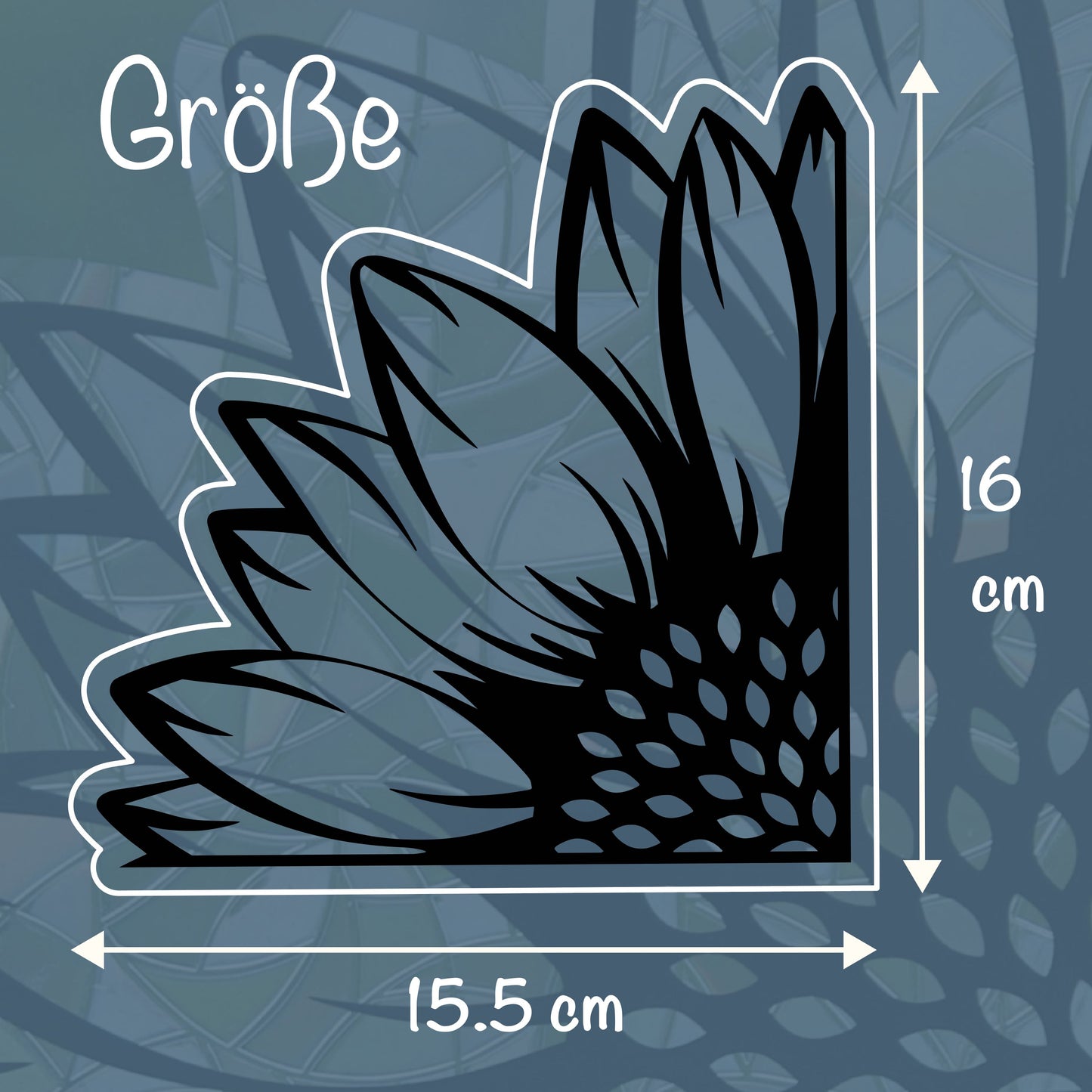 Sonnenblume | Statischer Eck-Sonnenfänger - Intricat