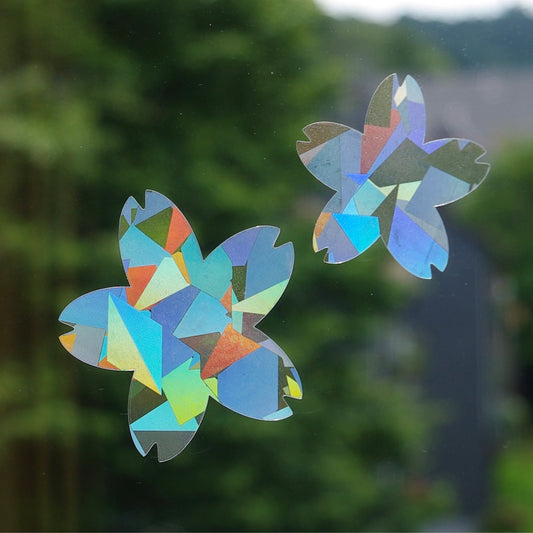 Blüten | 2er Set selbstklebende Sonnenfänger Sticker - Intricat