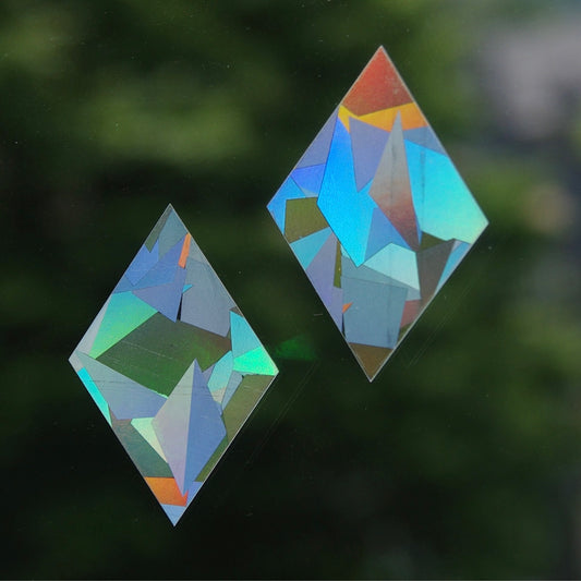 Rauten | 2er Set selbstklebende Sonnenfänger Sticker - Intricat