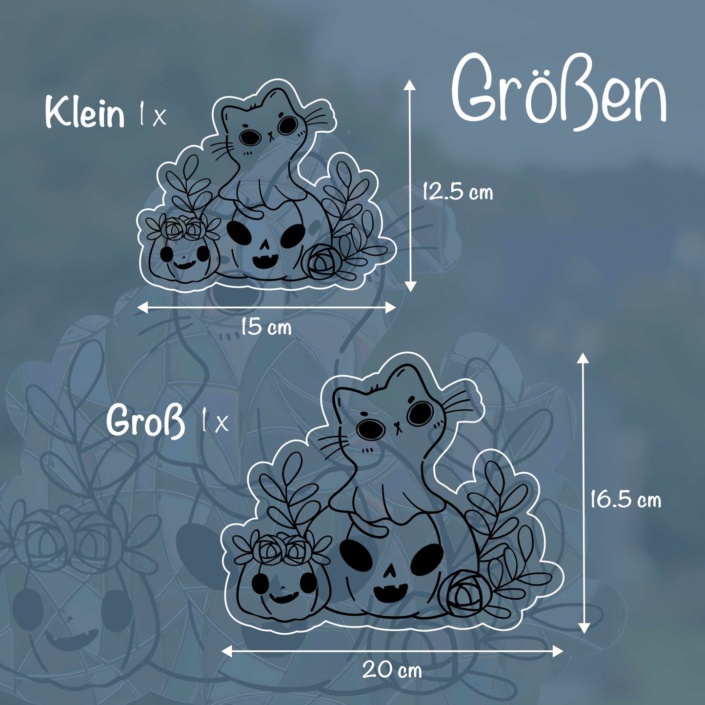 Geisterkatze | Statischer Sonnenfänger - Intricat