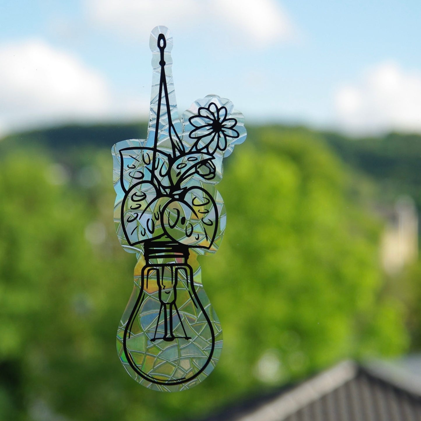 Blumige Glühbirnen | 3er Set statische Sonnenfänger - Intricat