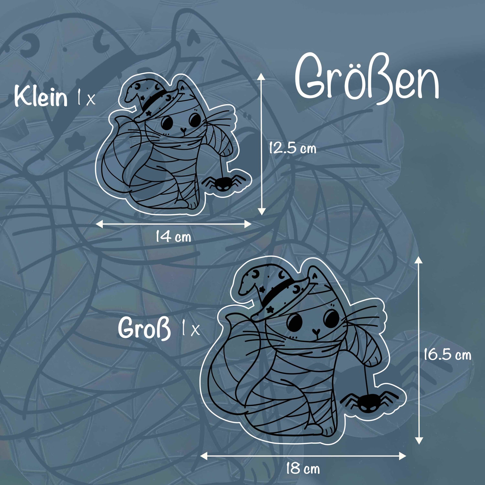 Mumienkatze | Statischer Sonnenfänger - Intricat