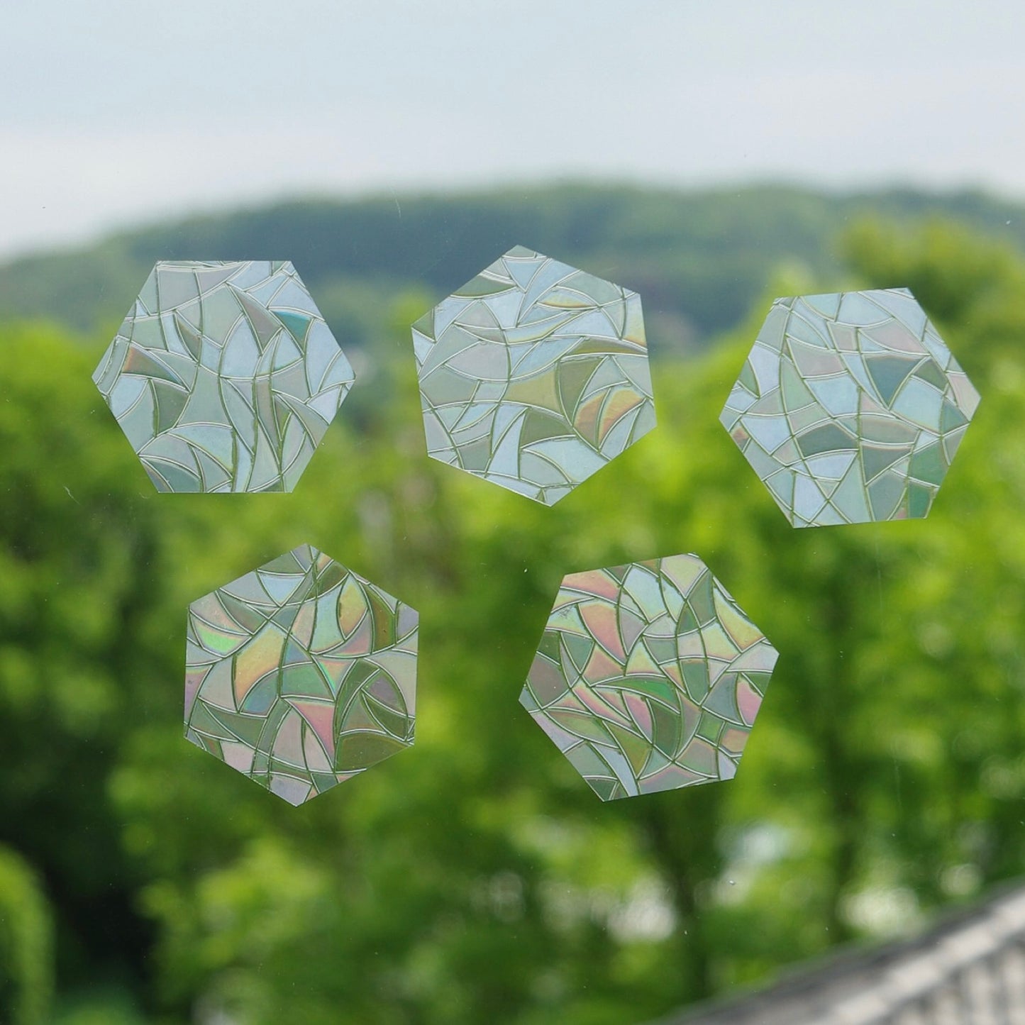 Hexagon | 5er Set statische Sonnenfänger - Intricat