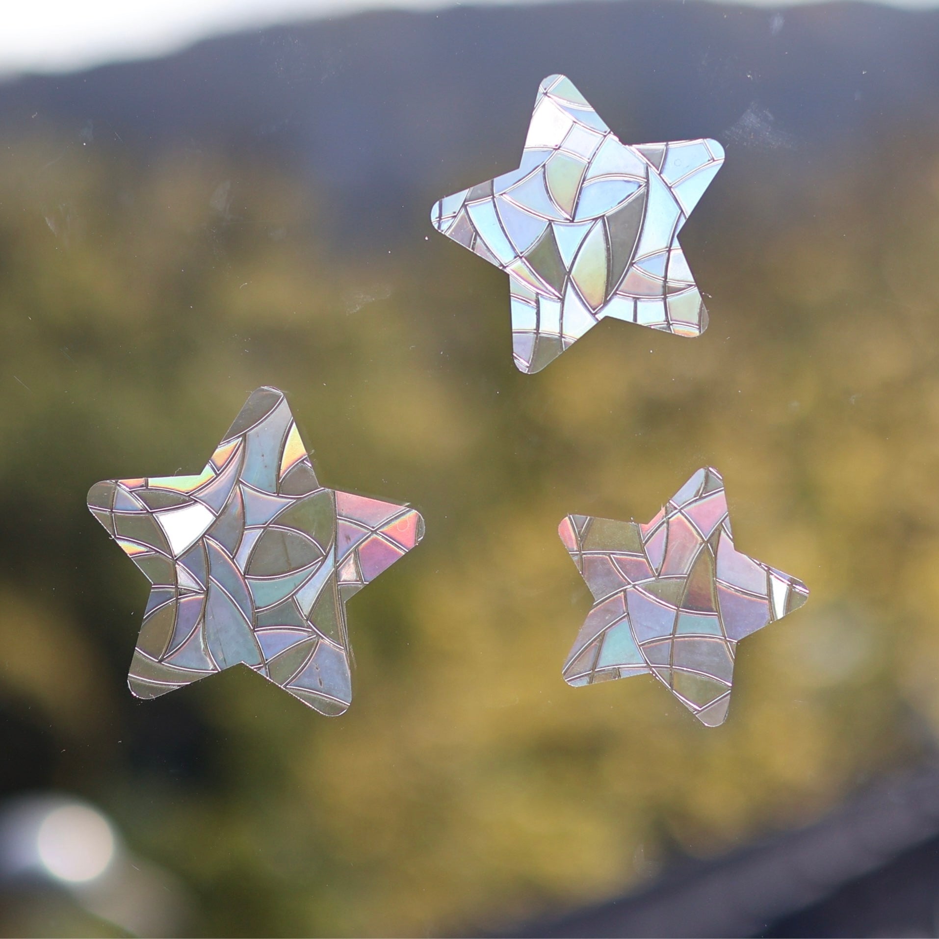 Runde Sternchen | 3er Set statische Sonnenfänger - Intricat