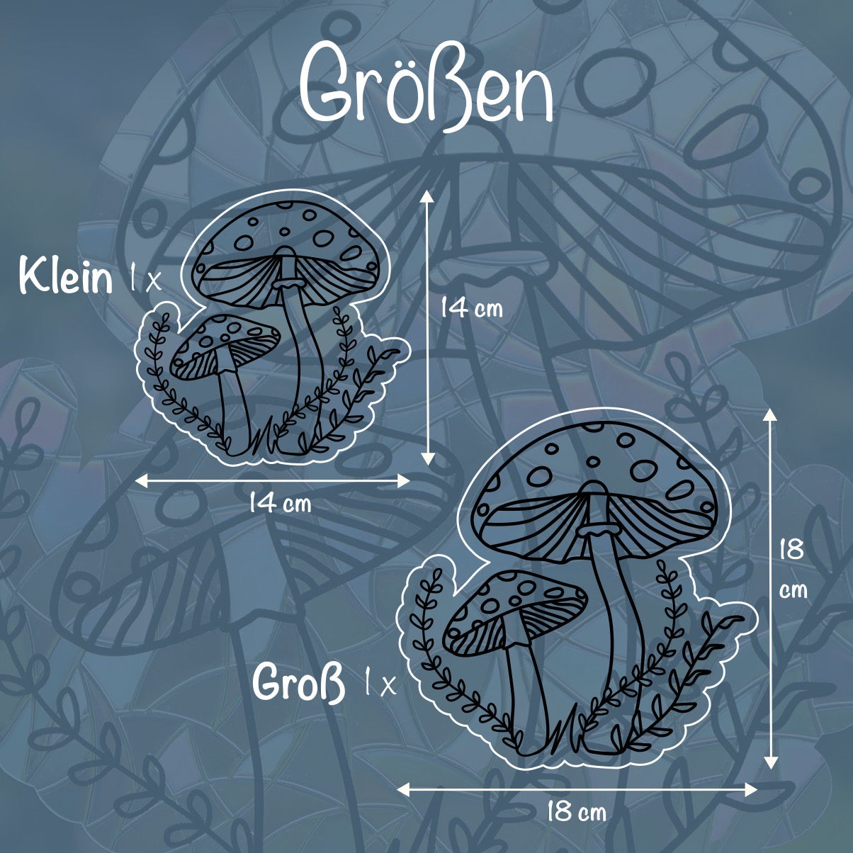 Herbstliche Pilze | Statischer Sonnenfänger - Intricat