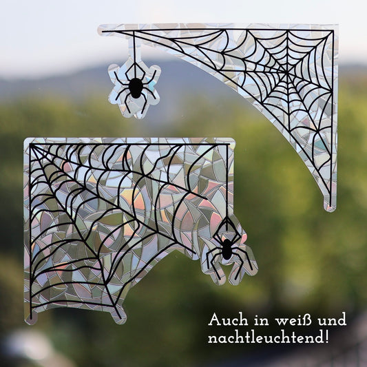 Spinnennetze | 2er Set statischer Sonnenfänger - Intricat