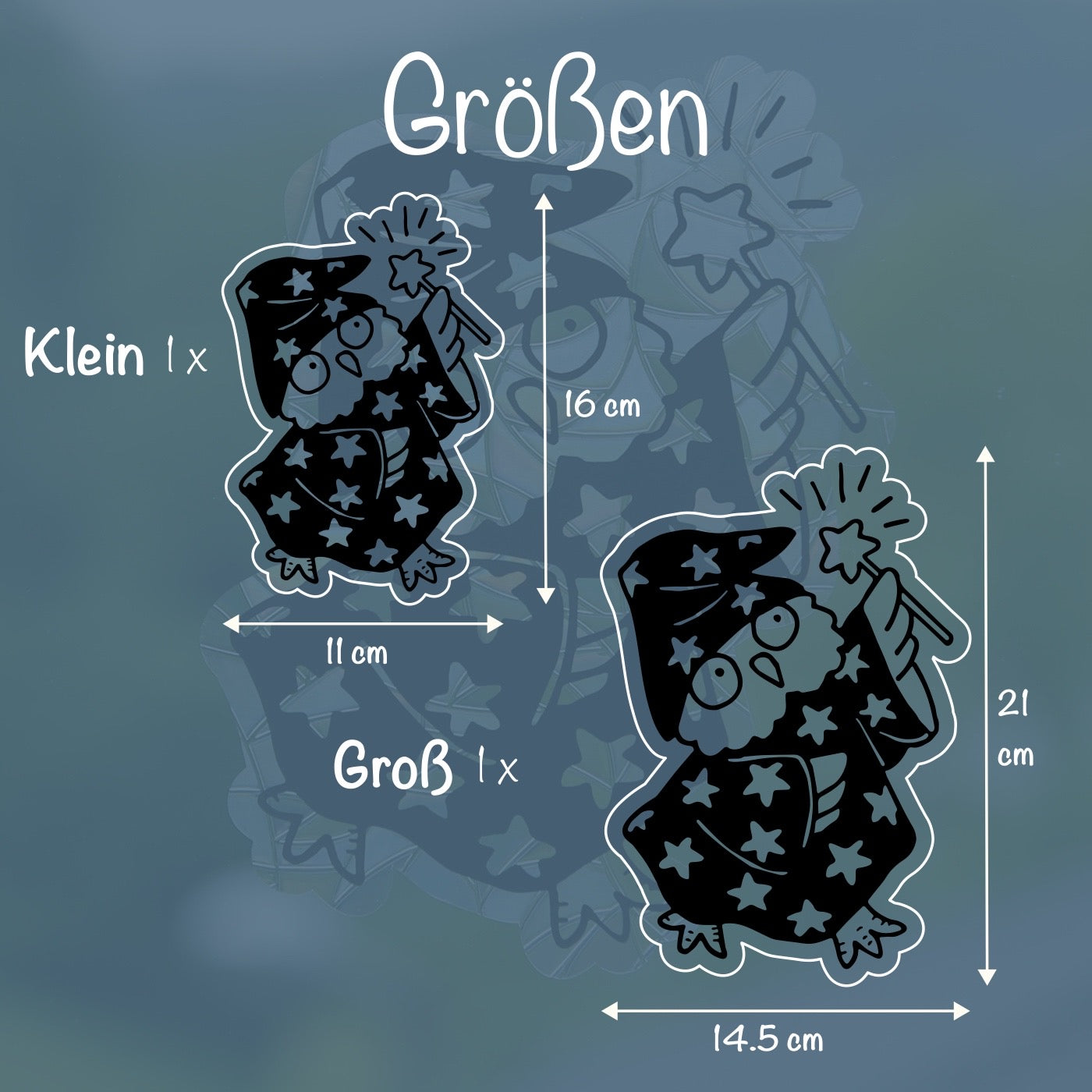 Magische Eule | Statischer Sonnenfänger - Intricat