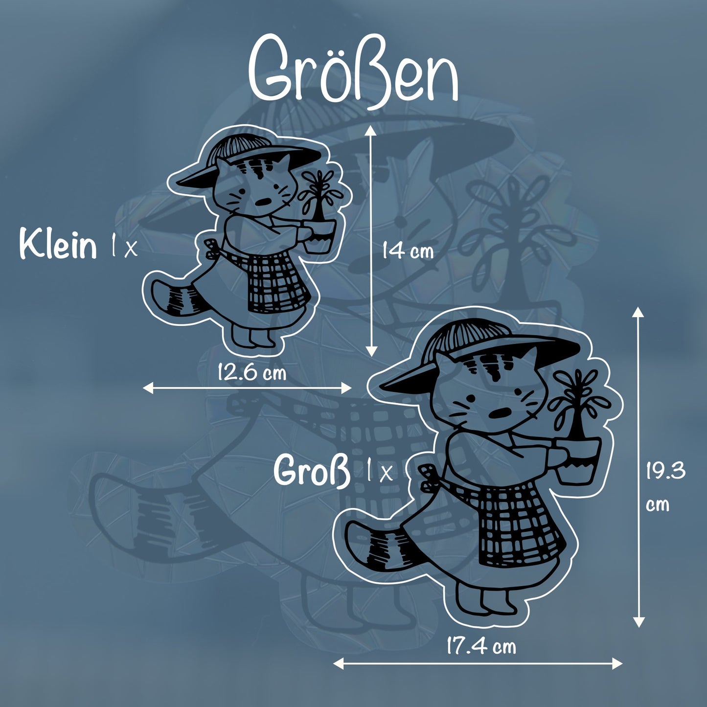 Katze | Statischer Sonnenfänger - Intricat