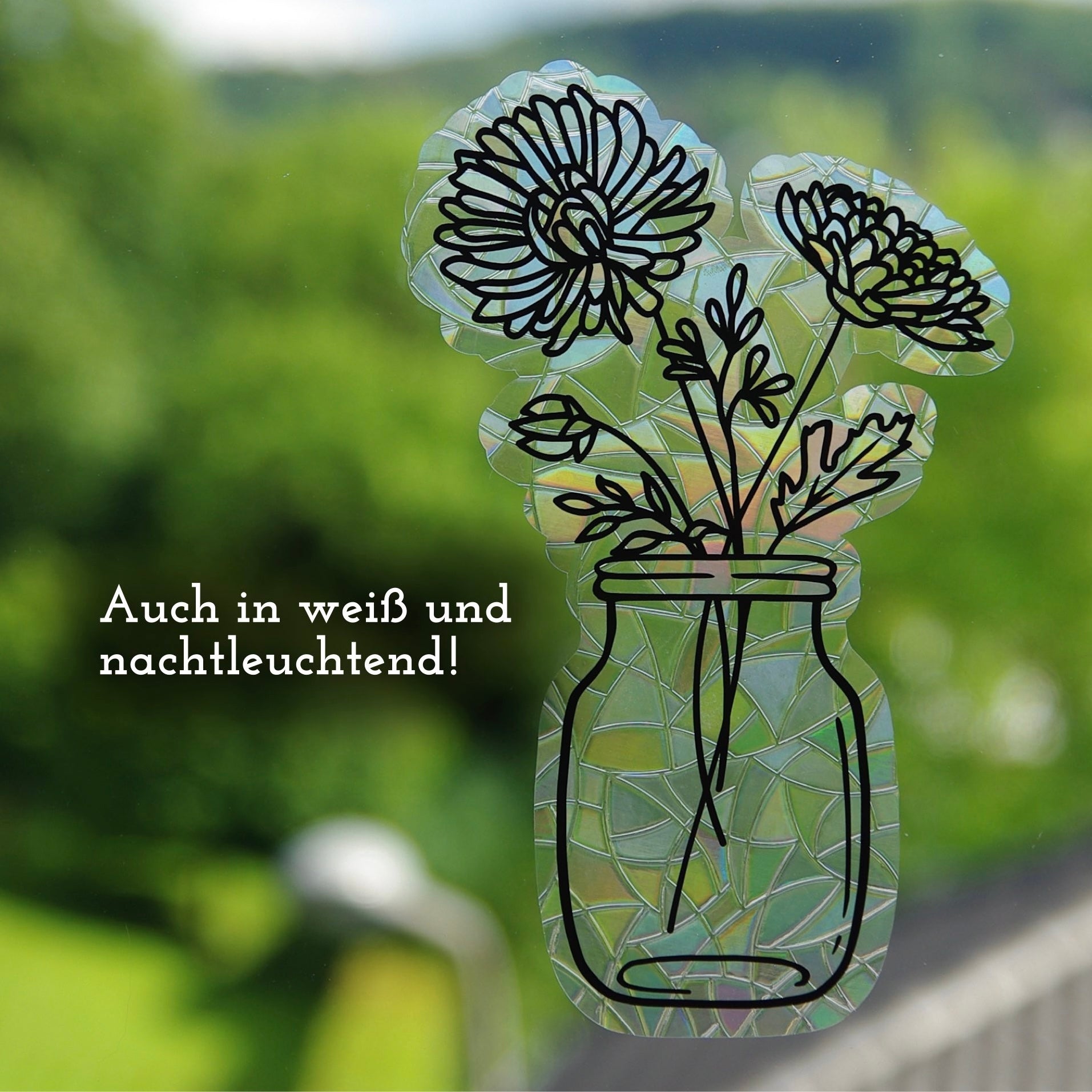 Chrysantheme in Blumenvase | Statischer Sonnenfänger - Intricat