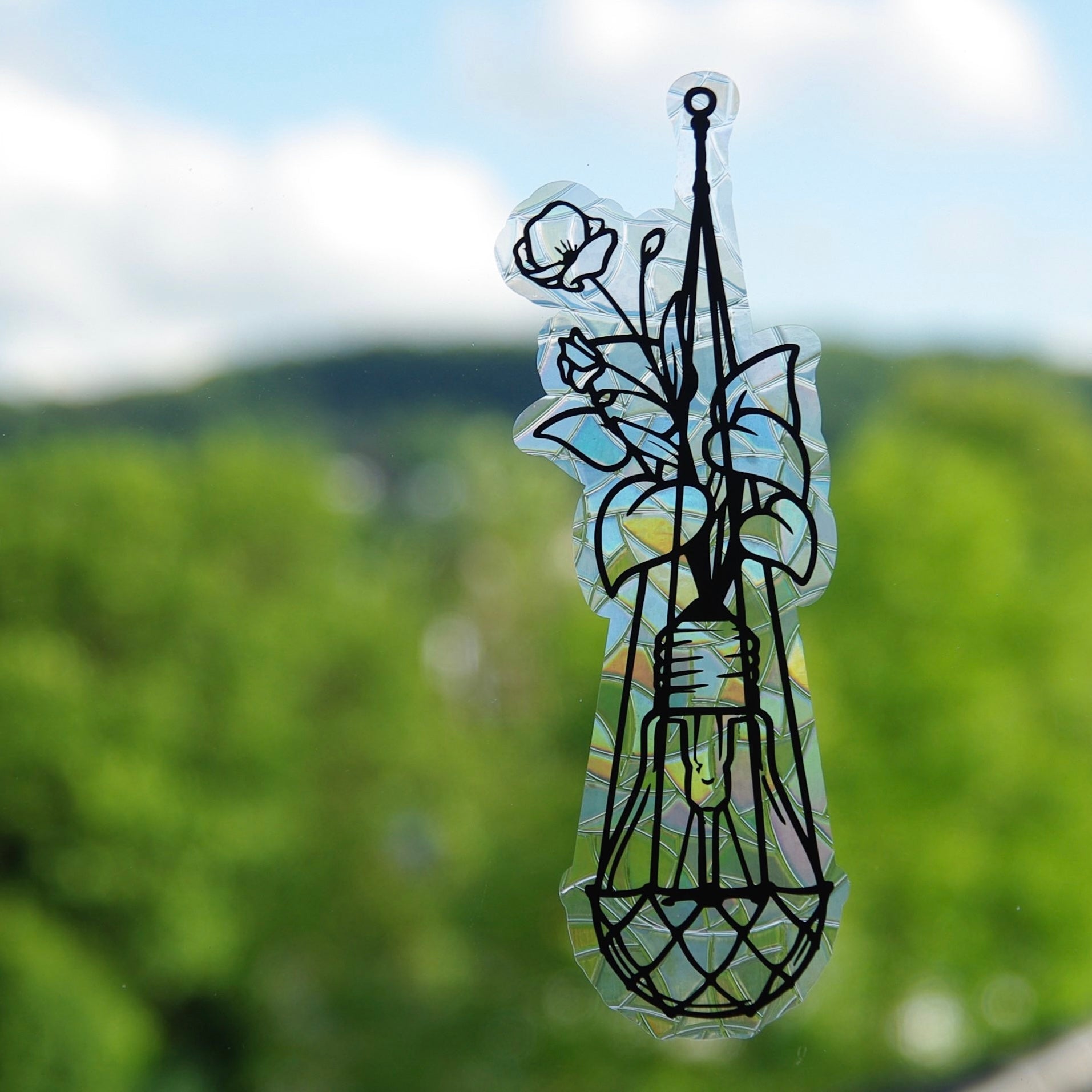 Blumige Glühbirnen | 3er Set statische Sonnenfänger - Intricat