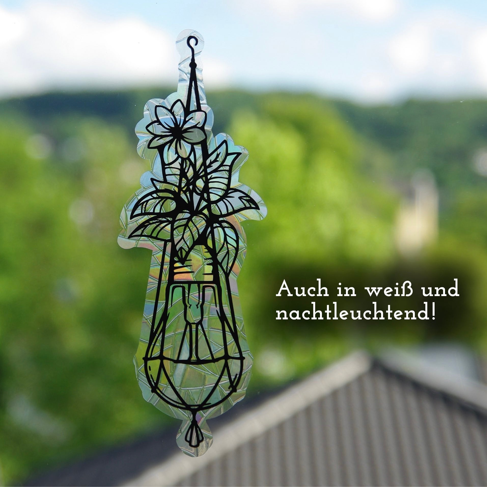 Glühbirne mit Blume | Statischer Sonnenfänger - Intricat