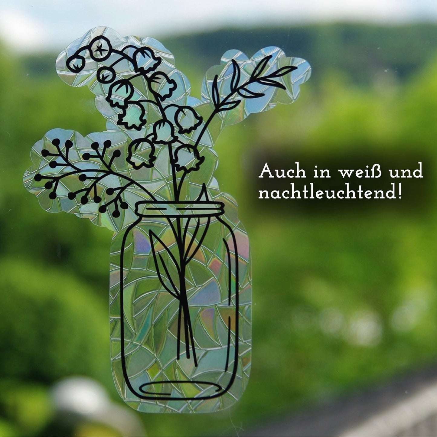 Maiglöckchen in Blumenvase | Statischer Sonnenfänger - Intricat