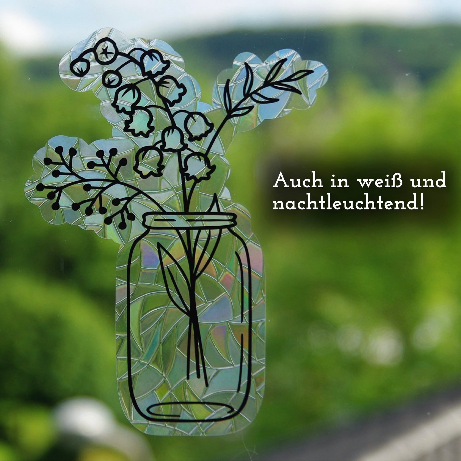Maiglöckchen in Blumenvase | Statischer Sonnenfänger - Intricat