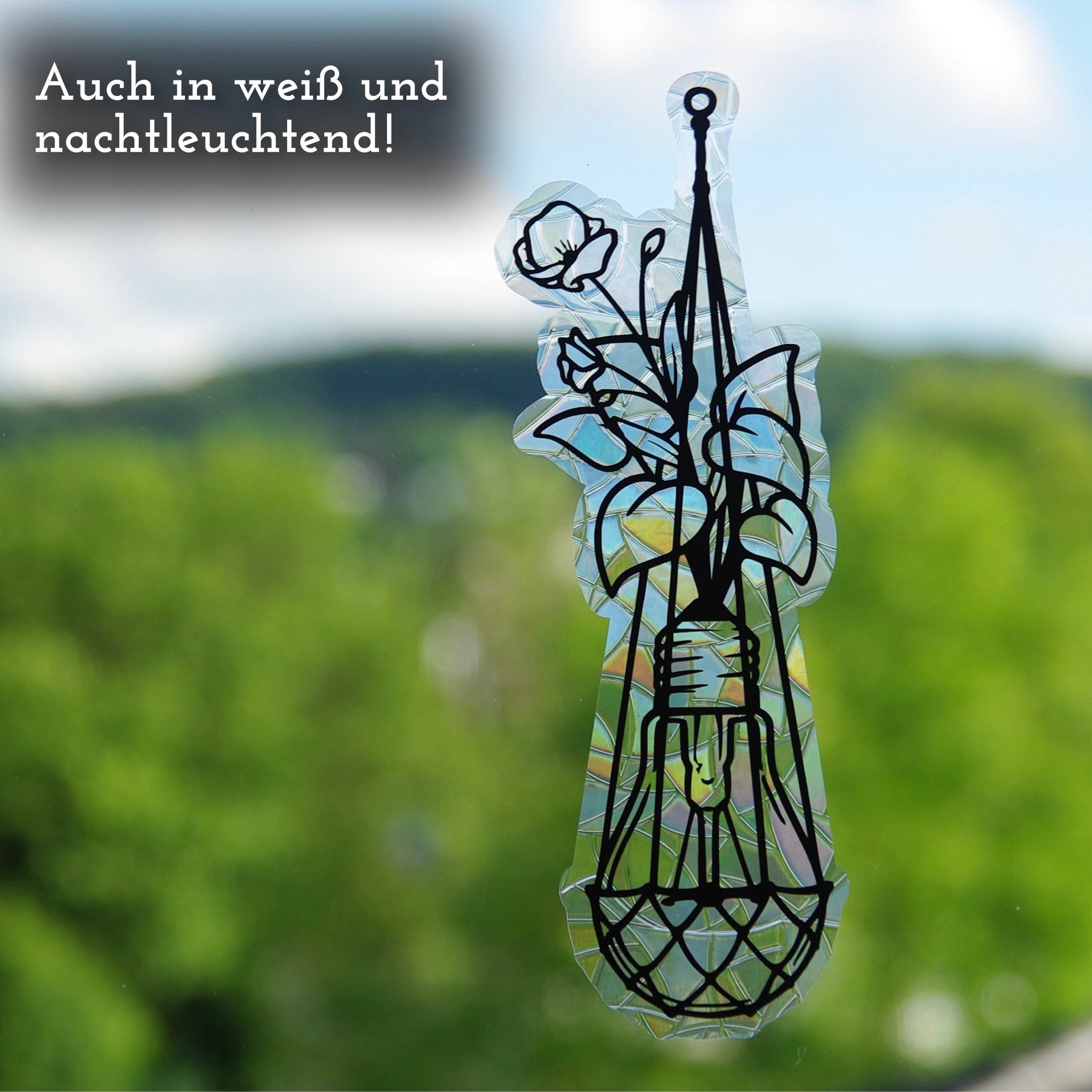 Glühbirne mit Blume | Statischer Sonnenfänger - Intricat