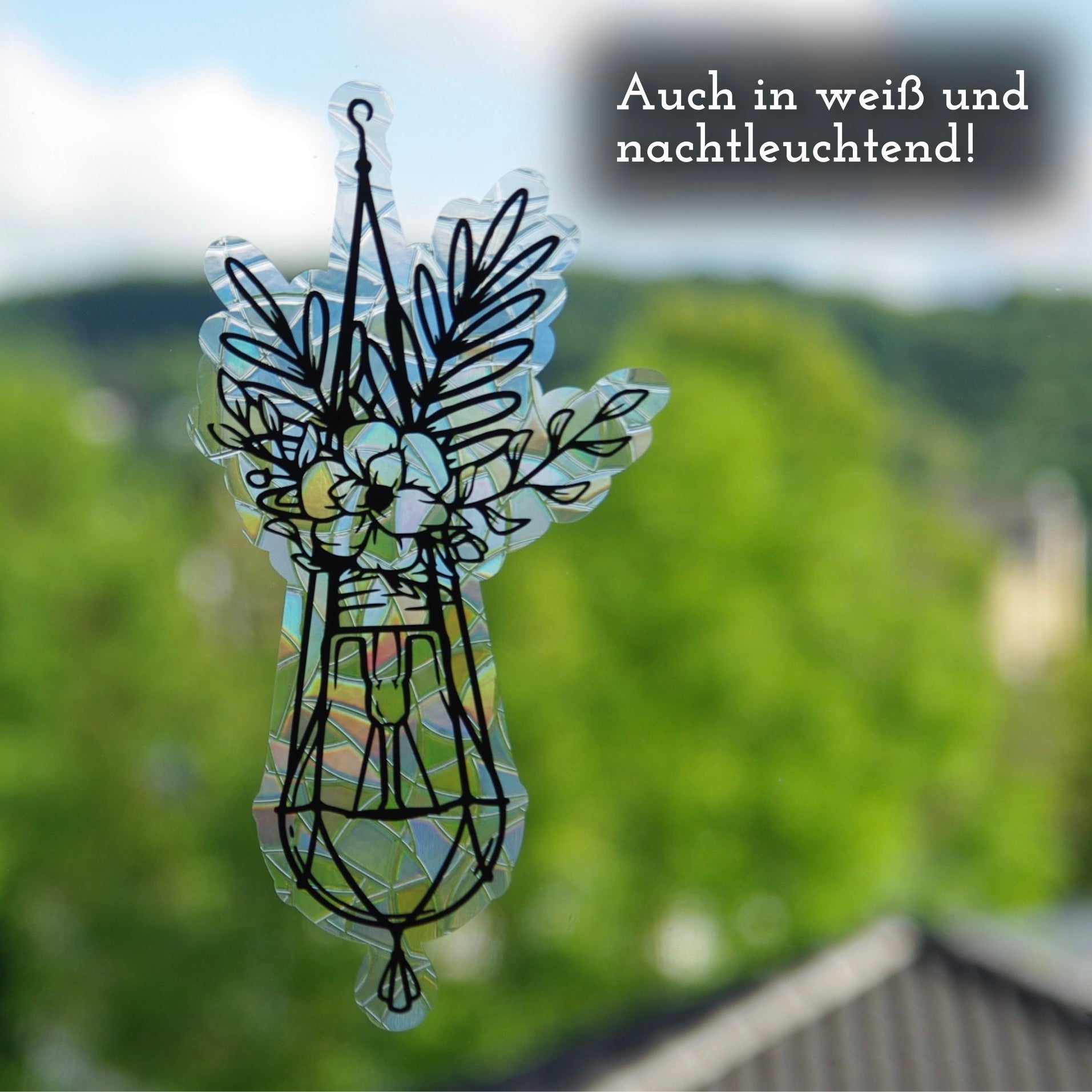 Glühbirne mit Blume | Statischer Sonnenfänger - Intricat