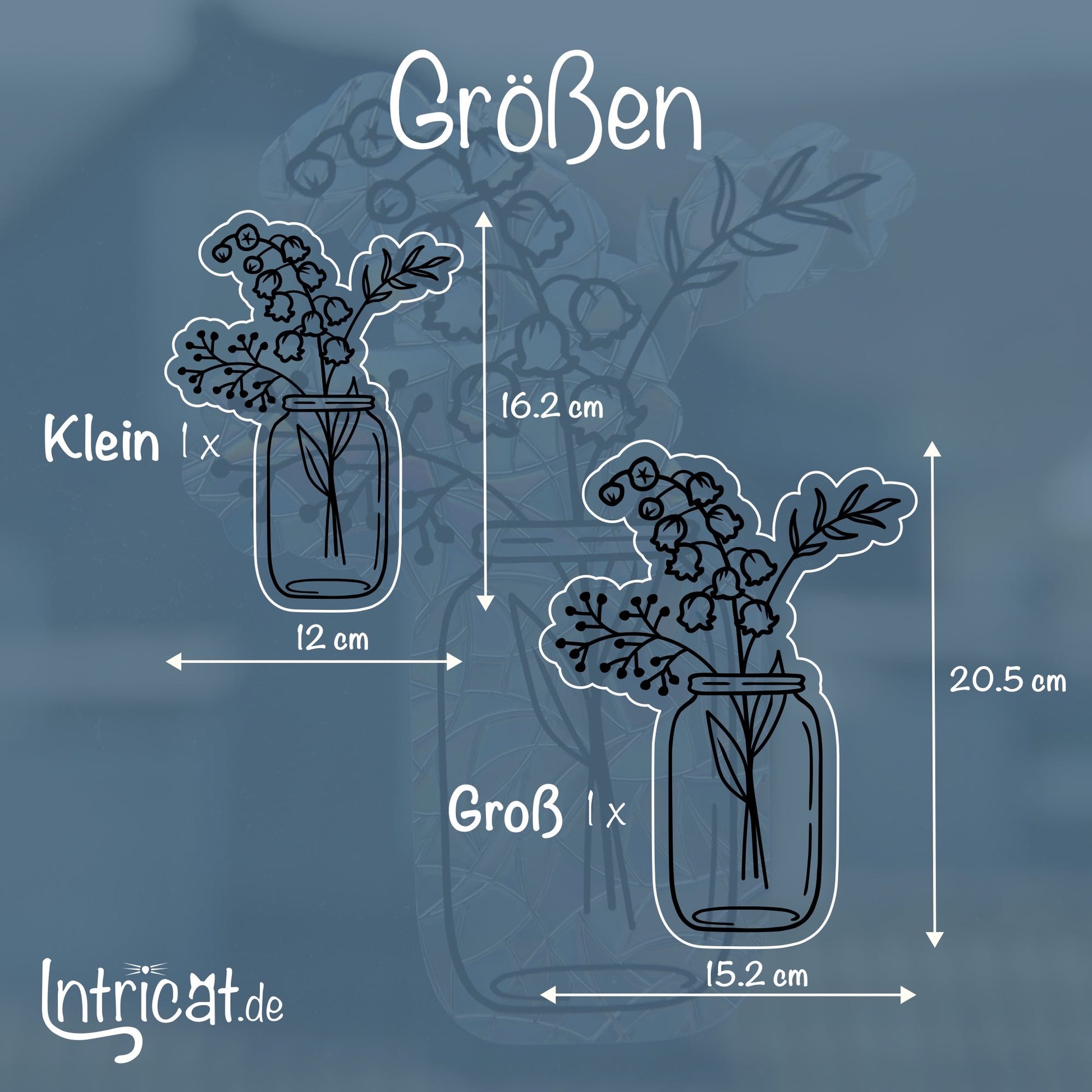 Maiglöckchen in Blumenvase | Statischer Sonnenfänger - Intricat