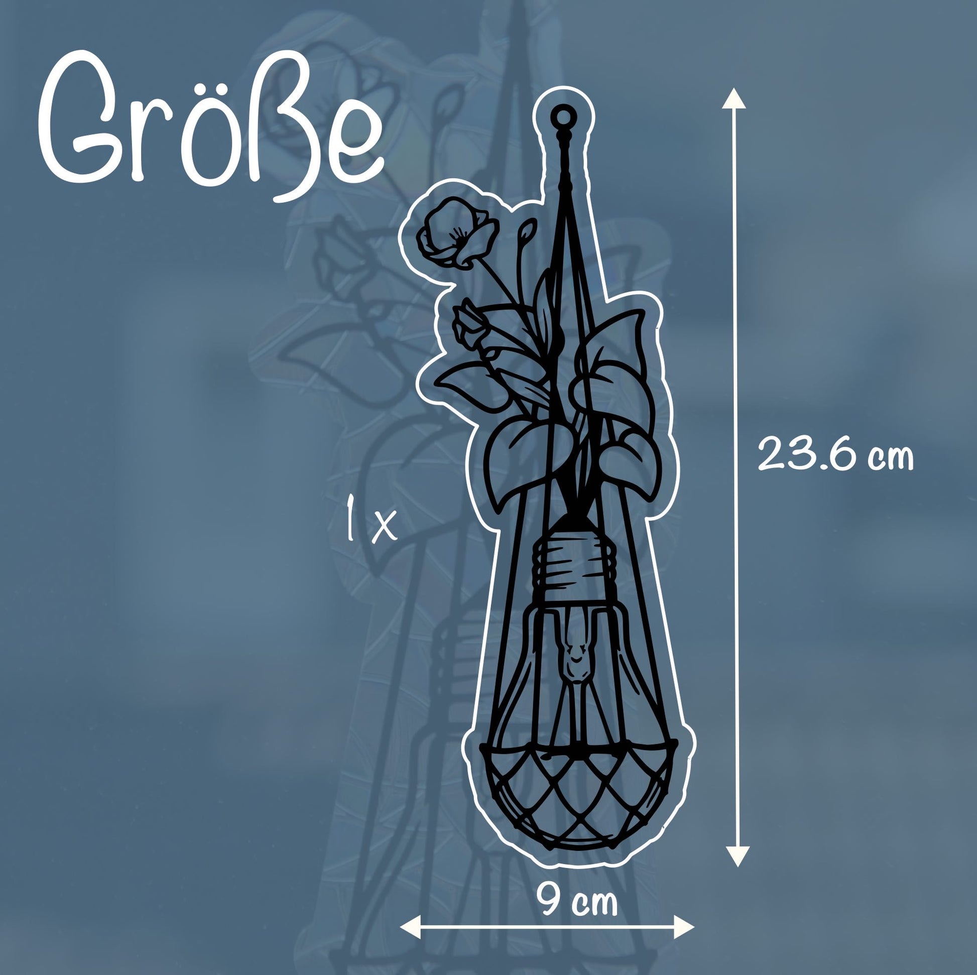 Glühbirne mit Blume | Statischer Sonnenfänger - Intricat