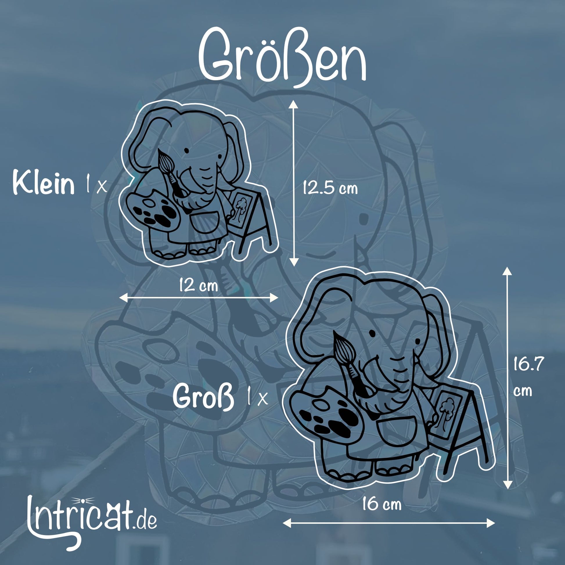Elefant | Statischer Sonnenfänger - Intricat