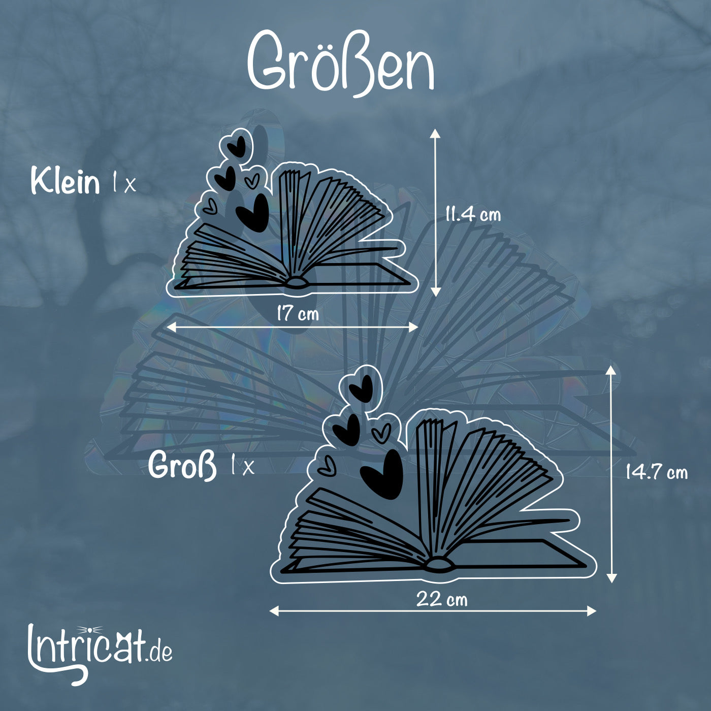 Bücherliebe | Statischer Sonnenfänger - Intricat